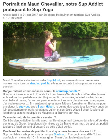 article presse yoga vendee sup passion paddle cours pas cher