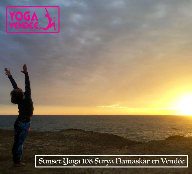 sunset yoga 108 salutations soleil 108 surya namaskar 108 sun salutations en vendee france