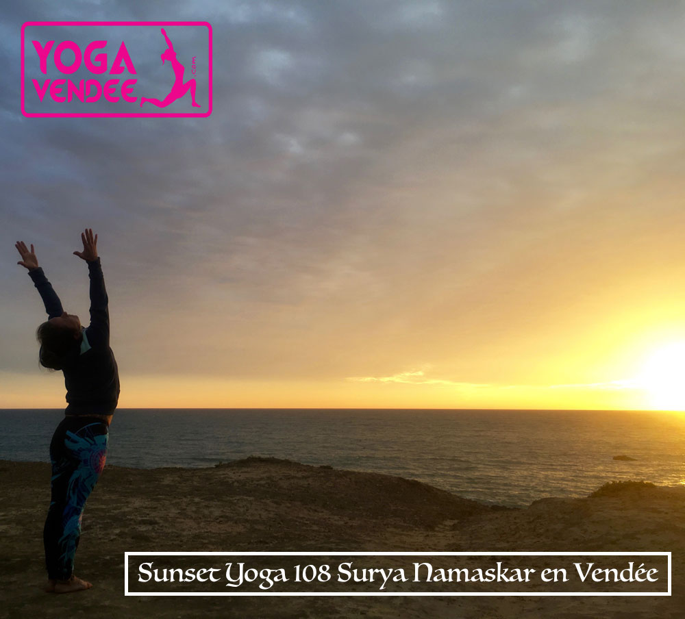 sunset yoga 108 salutations soleil 108 surya namaskar 108 sun salutations en vendee france