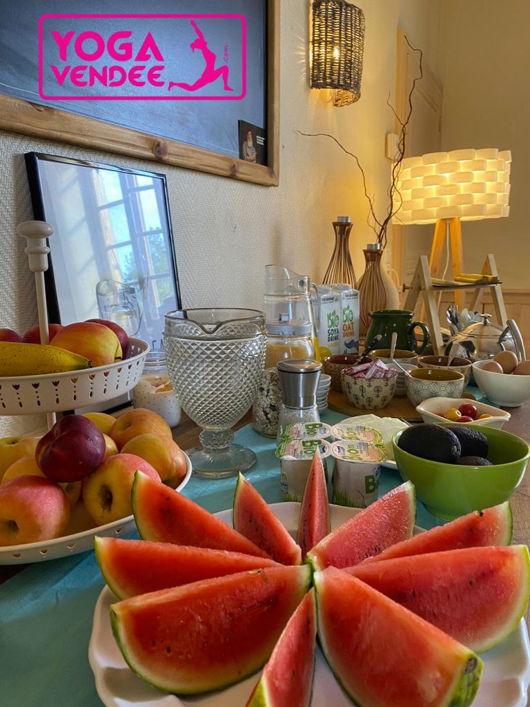 stage retraite de yoga en vendee cuisine végétarienne