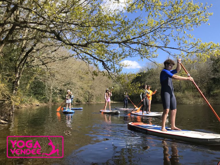 ballade nature paddle Saint benoit sur Mer Yoga Vendée